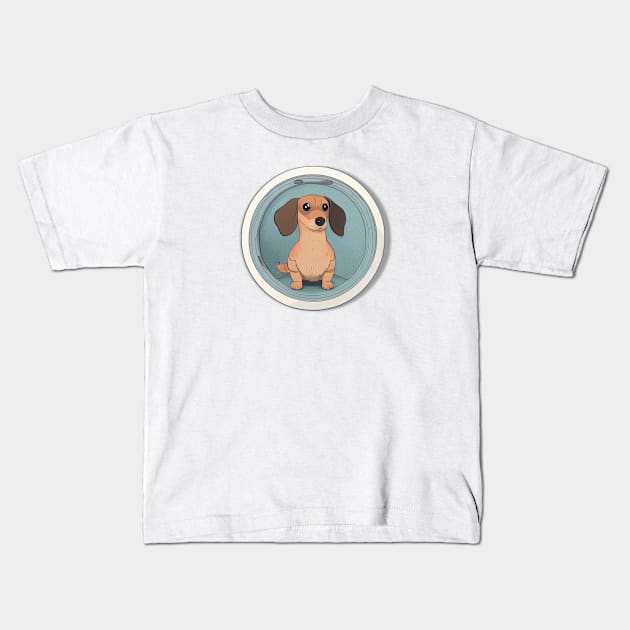 Dachshund sticker Kids T-Shirt by Karienbarnes